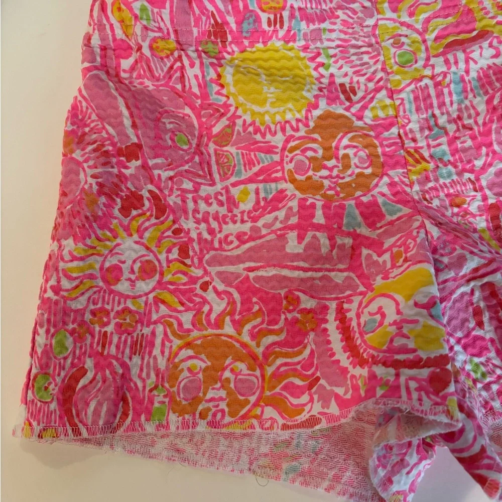 LILLY PULITZER Sz 14 Girls Vibrant Pink Patterned Shorts
